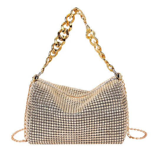 2024 New Bags Popular  Version Handbags Fashion Trend Bright Diamond Messenger Niche