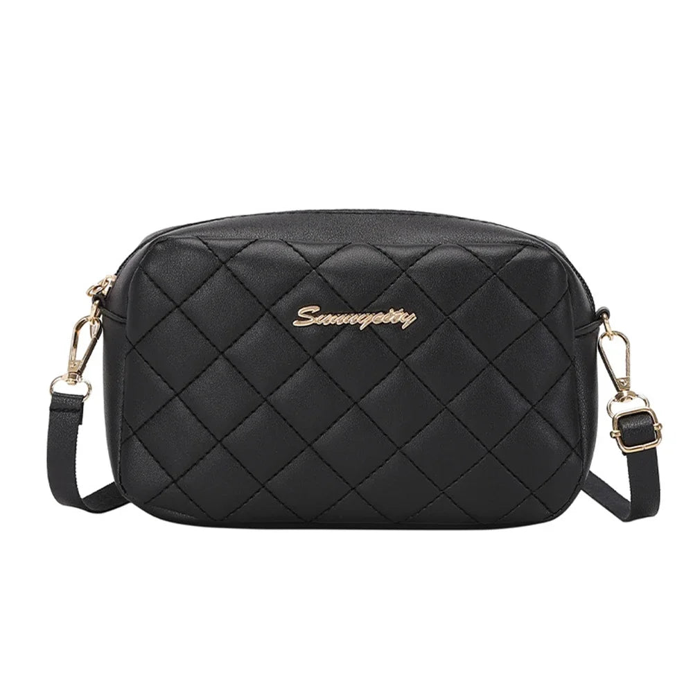 2025 tassel women's small crossbody bag trend diamond grid embroidery camera women's shoulder bag fashion chain crossbody bag