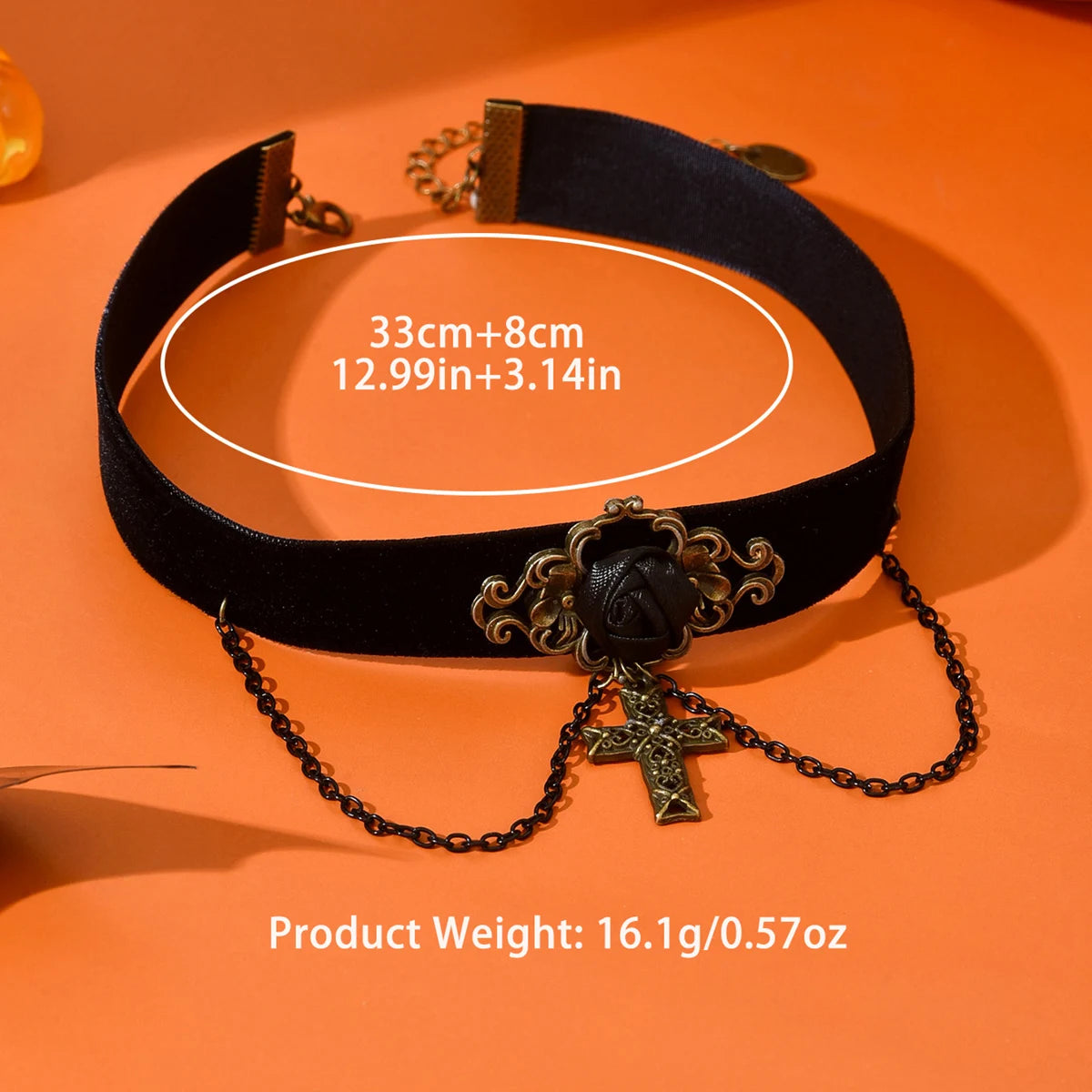 Dark cross bead collarbone chain, female heavy worker, spicy girl, high-end, sweet and cool necklace, rivet, hip-hop accessory