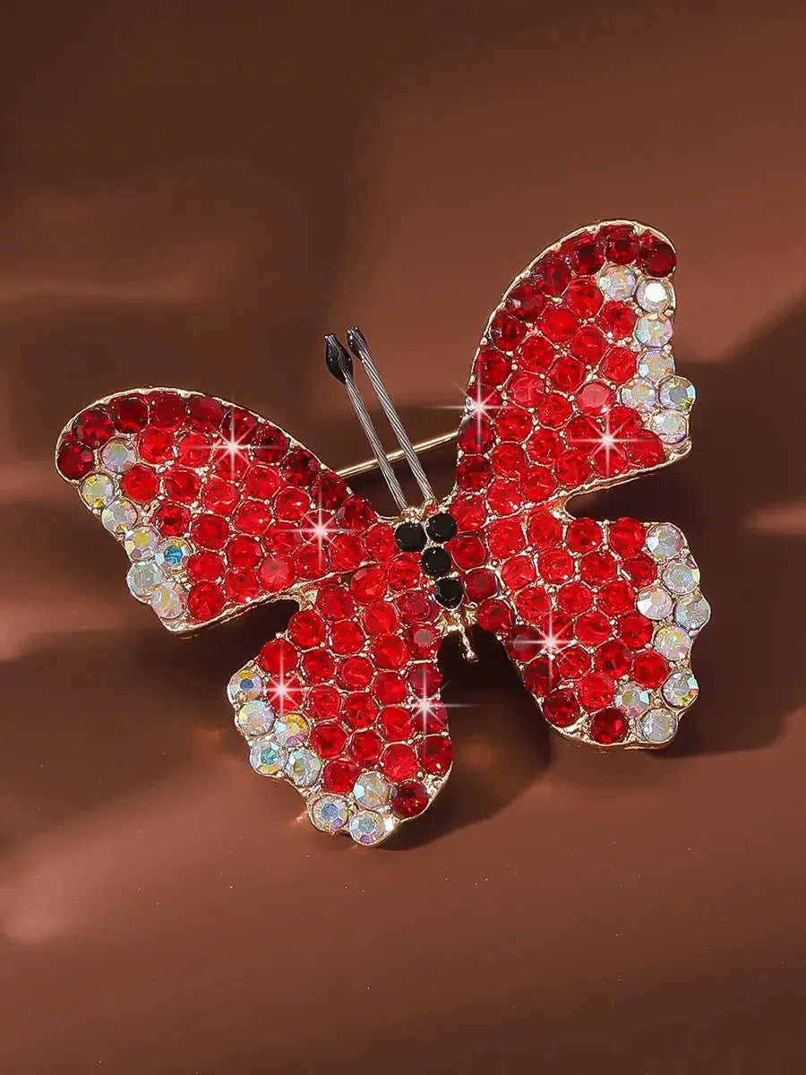 Lovely Butterfly Bee Brooch For Women Shiny Rhinestone Pearl Animal Insect Lapel Pins Wedding Party Coat Dress Jewelry Gifts-045