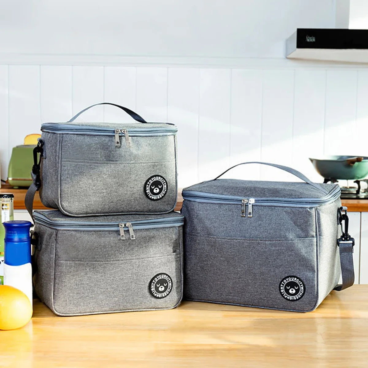 Insulated bag, lunch box, handbag, square insulated bag, aluminum foil thickened bento bag, office worker, student bring food, l