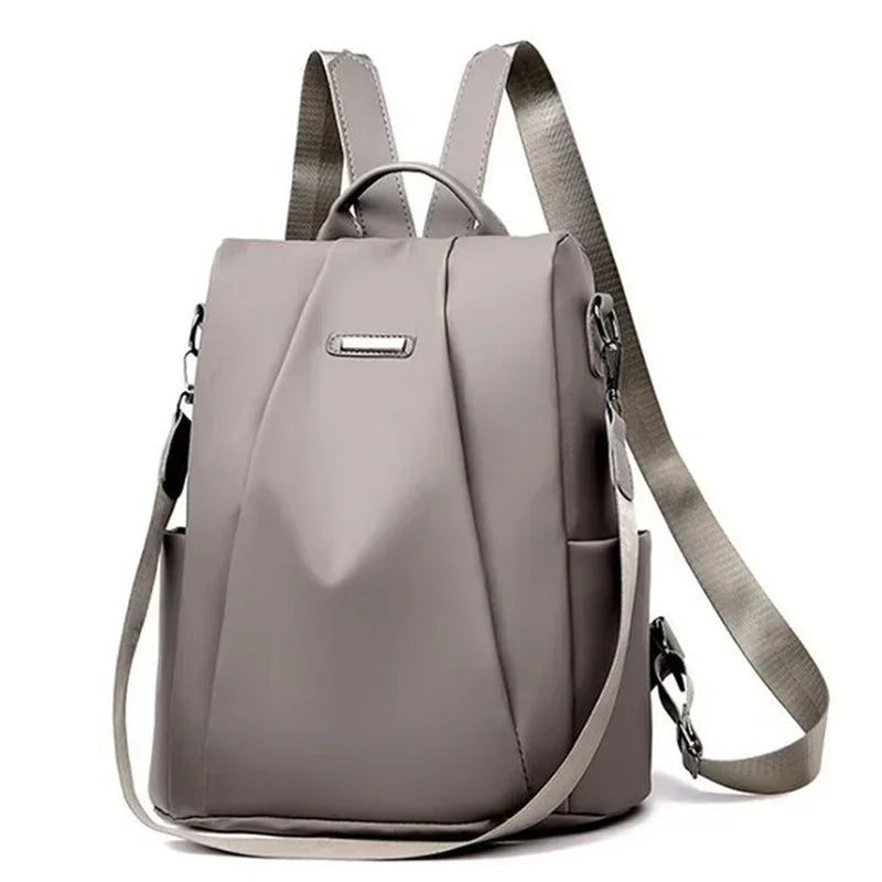 New fashion nylon solid color lightweight waterproof large capacity detachable shoulder strap multi functional women's backpack