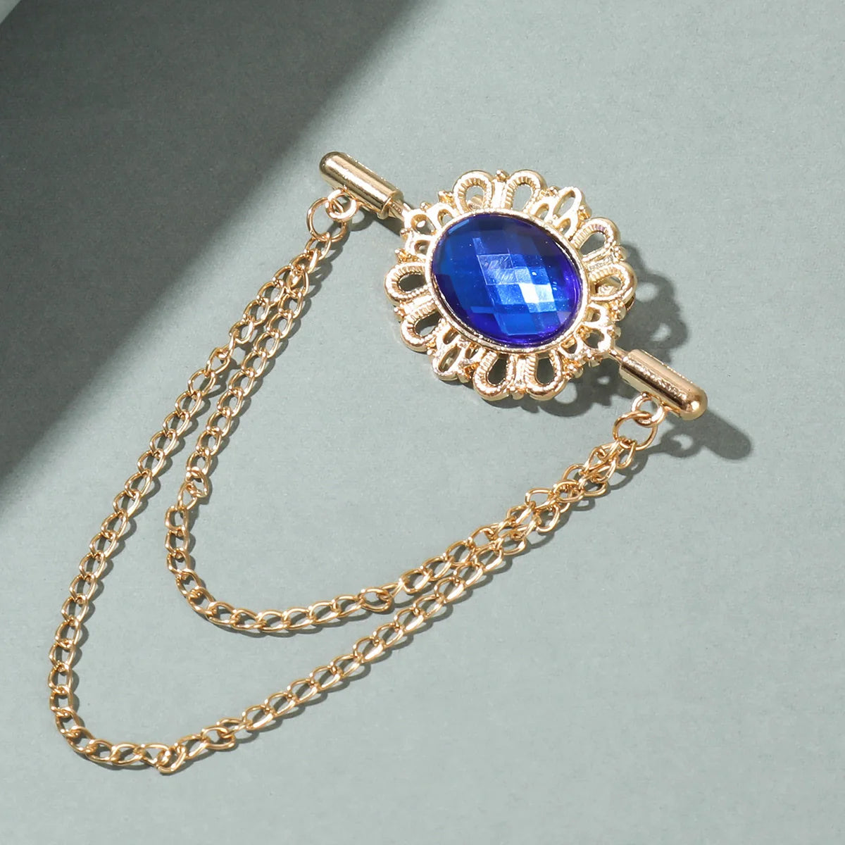 Sweet Flower Shape Brooch Pin Inlaid Shiny Rhinestones All-match Versatile Corsage Accessories