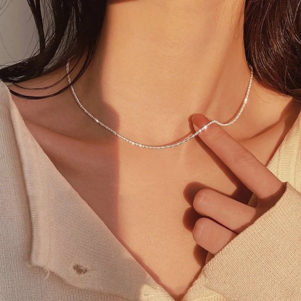 Double Layer Butterfly Necklace for Women, Lats Sparkling Collar Chain, Exquisite Jewelry, Banquet Party, Holiday Gift, 1